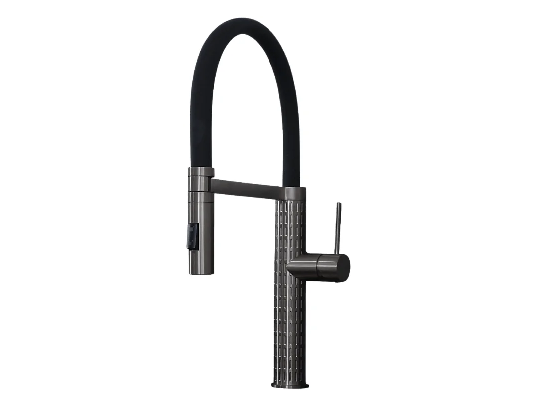 Architek mezclador de fregadero con alcachofa de ducha móvil gris gun metal Essebagno