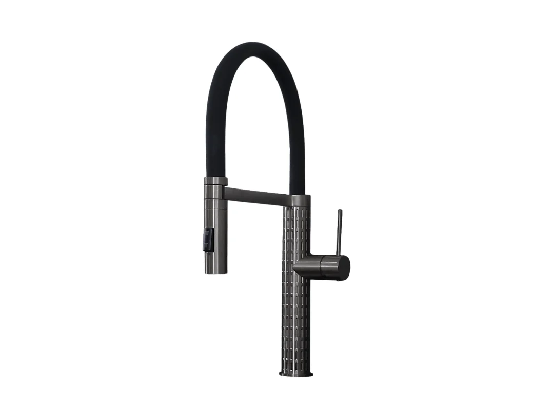 Architek Misturadora de lavatório com chuveiro móvel em metal cinzento Essebagno