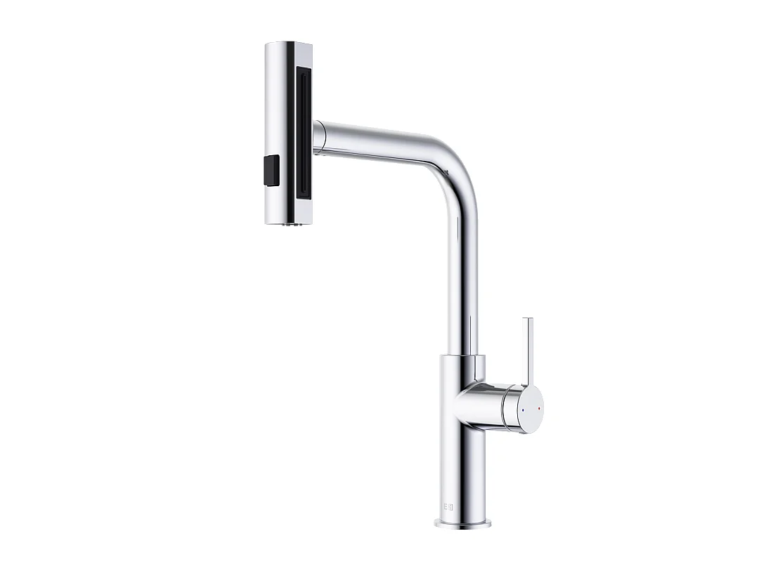 Torneira de lavatório Esserain com chuveiro de mão extraível cromado Essebagno