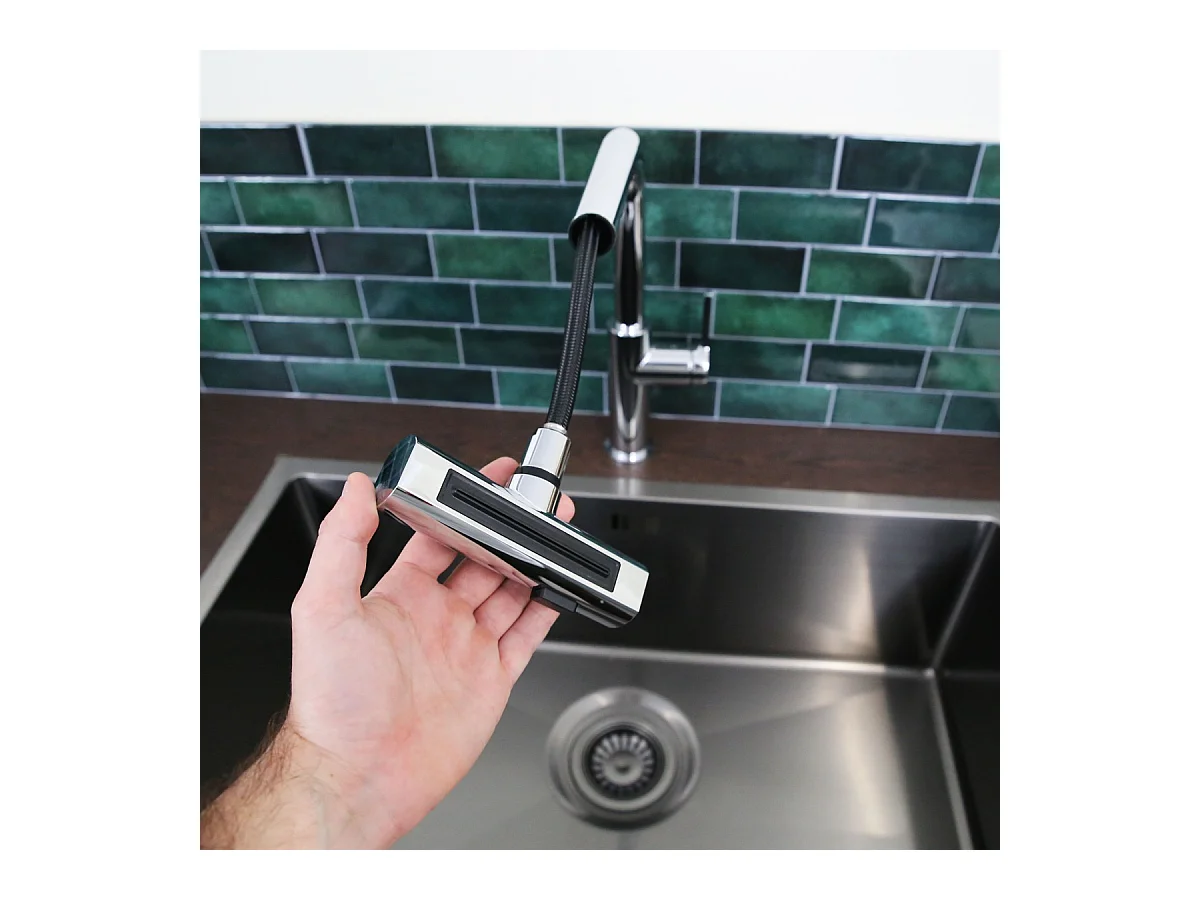 Esserain mitigeur évier à douchette extractible chrome - Essebagno