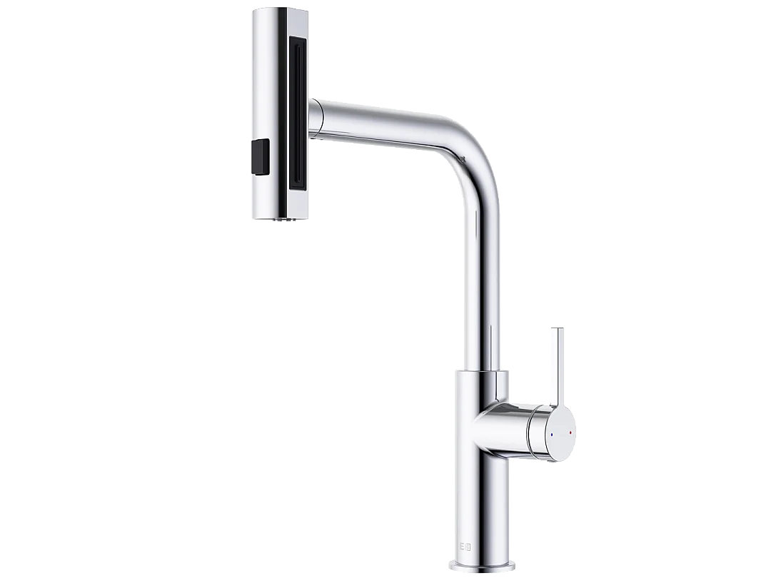 Esserain bateria zlewozmywakowa z wyciąganą wylewką chromowana - Essebagno