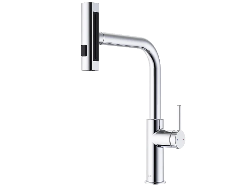 Miscelatore Esserain per lavabo con doccetta estraibile cromo Essebagno