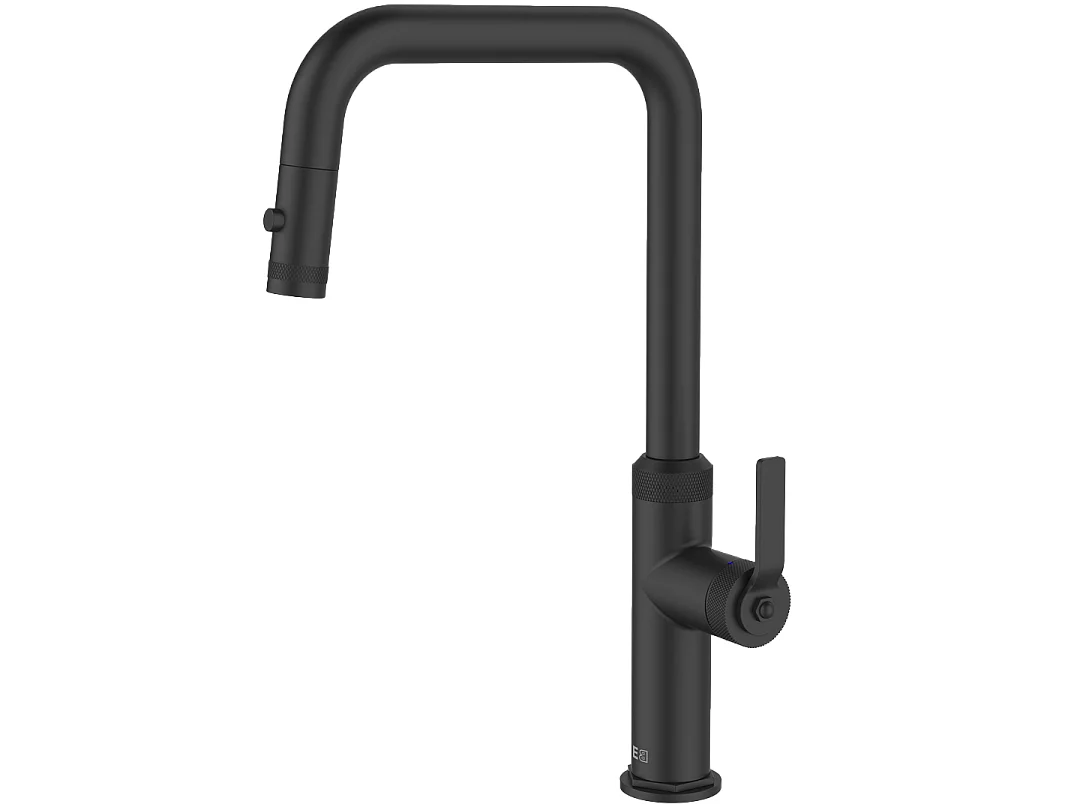 Molette Miscelatore per lavabo con doccetta estraibile in nero opaco Essebagno