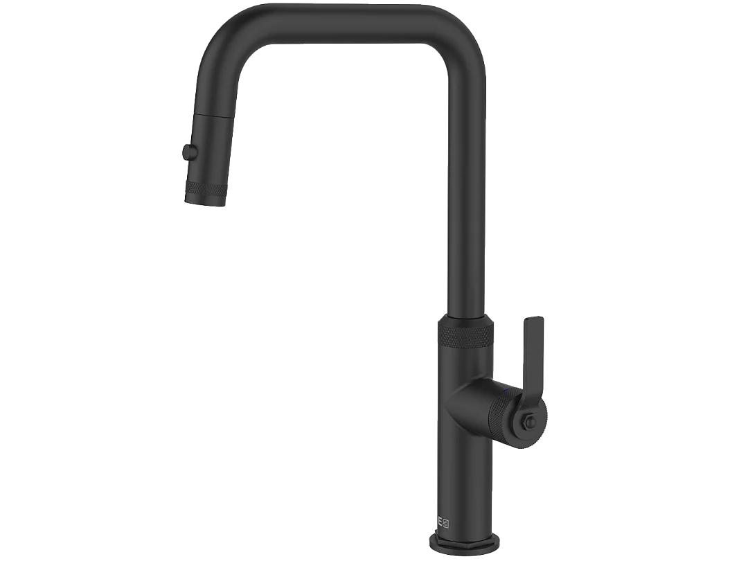 Molette Miscelatore per lavabo con doccetta estraibile in nero opaco Essebagno