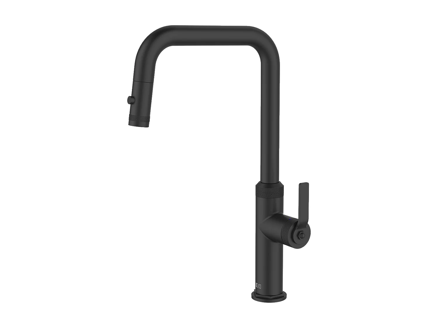 Molette mitigeur évier à douchette extractible noir mat - Essebagno