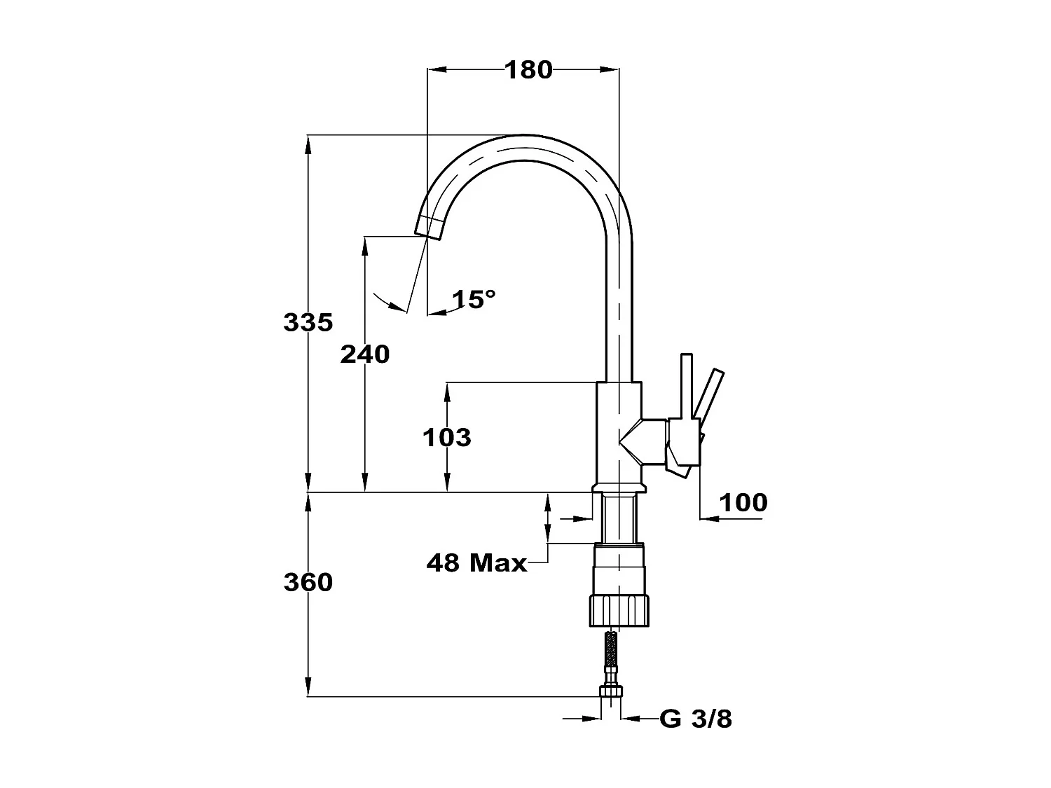 Kiwo Spültischmischer Kupfer gebürstet Essebagno