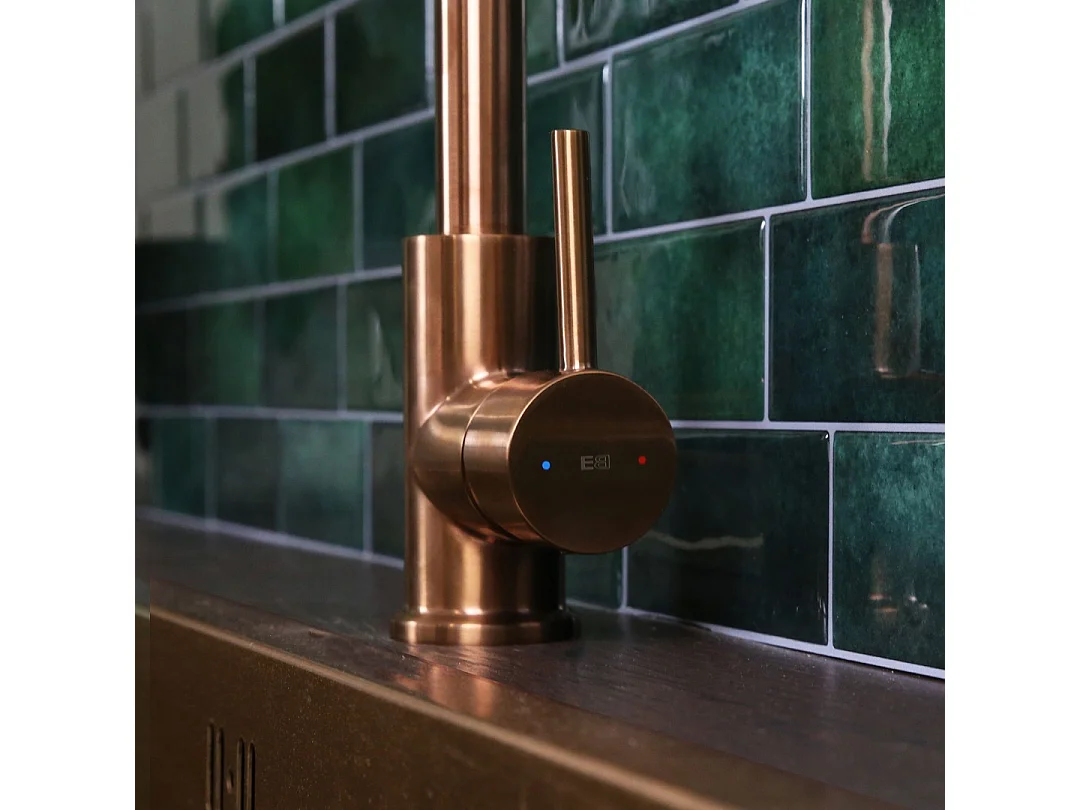 Kiwo mitigeur évier cuivre brossé - Essebagno