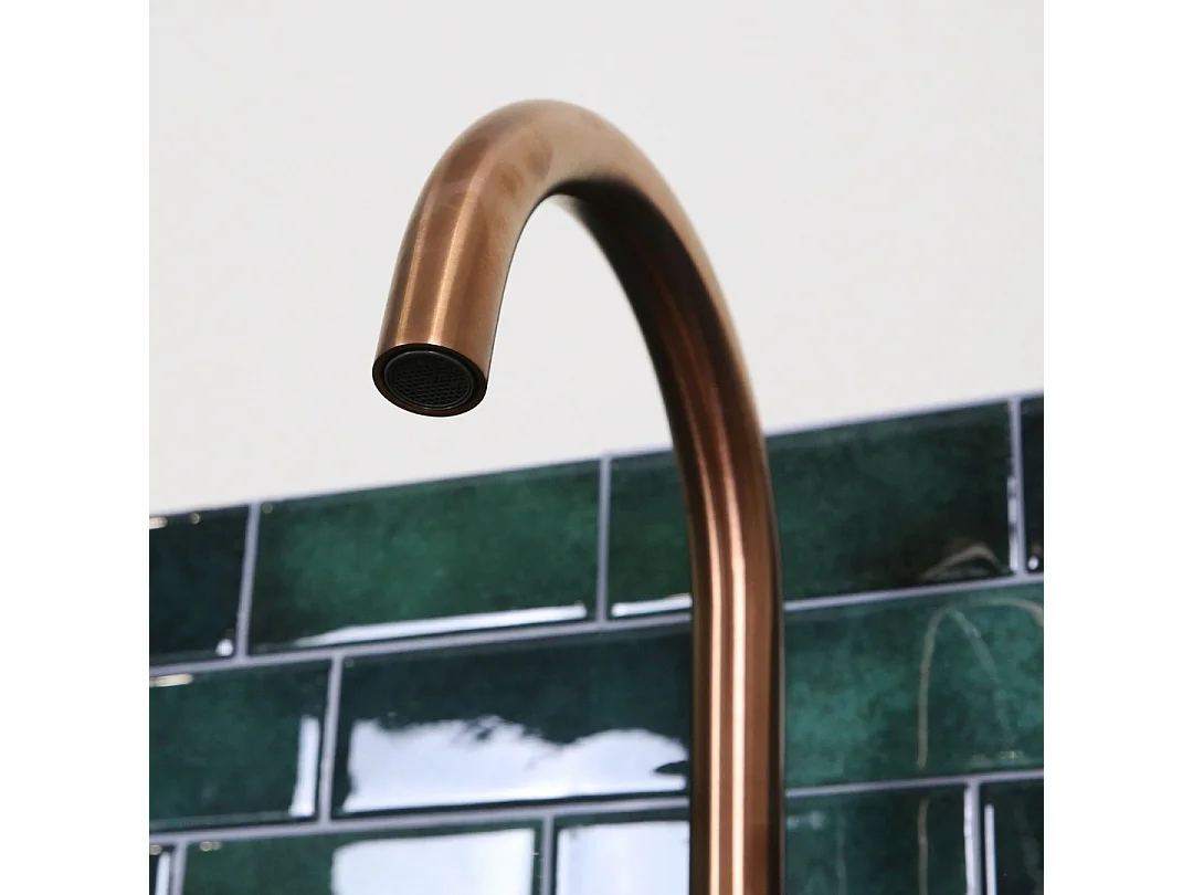 Kiwo mitigeur évier cuivre brossé - Essebagno