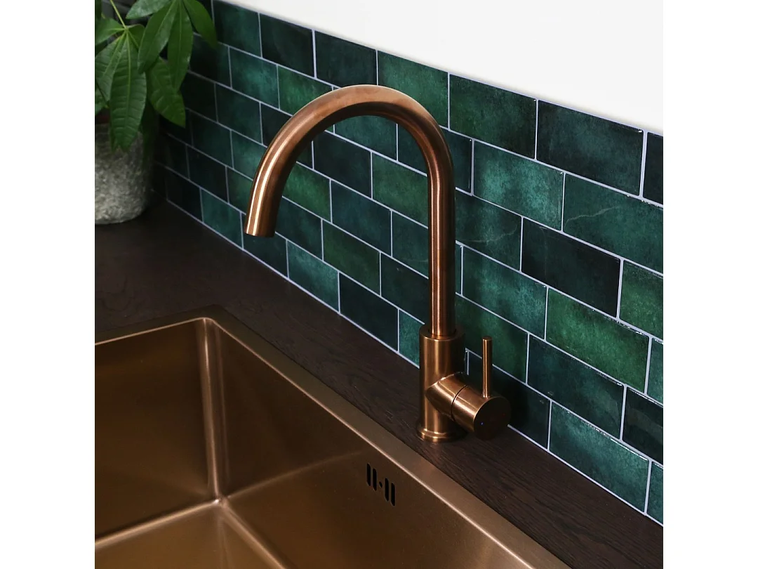 Kiwo misturador para lava-loiça cobre escovado Essebagno