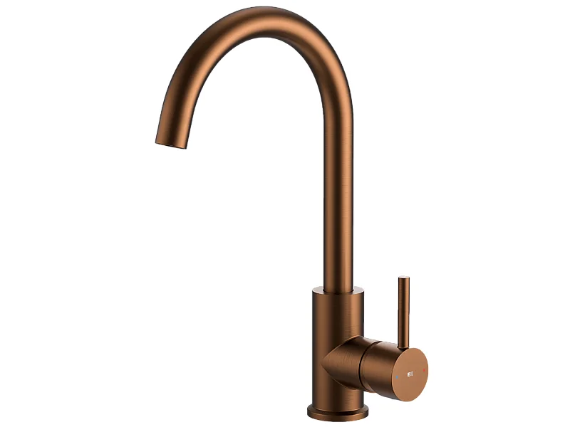 Kiwo mitigeur évier cuivre brossé - Essebagno