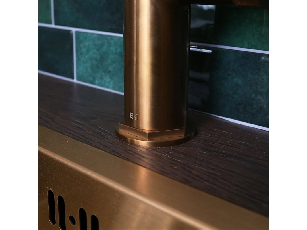 Molette mitigeur évier cuivre brossé - Essebagno