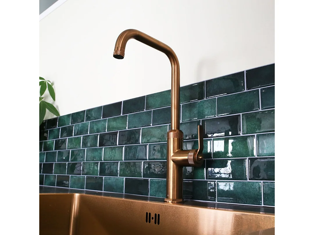 Molette mitigeur évier cuivre brossé - Essebagno