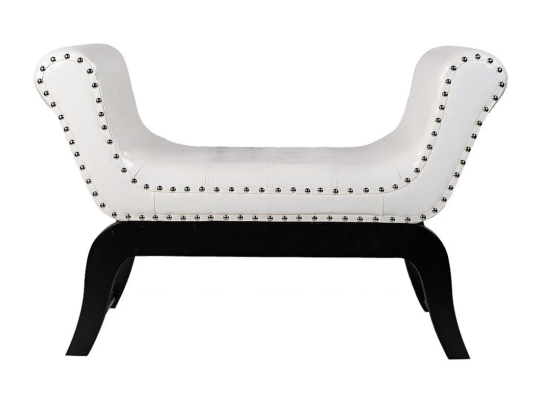 Sgabello in similpelle bianca 90x40x65h