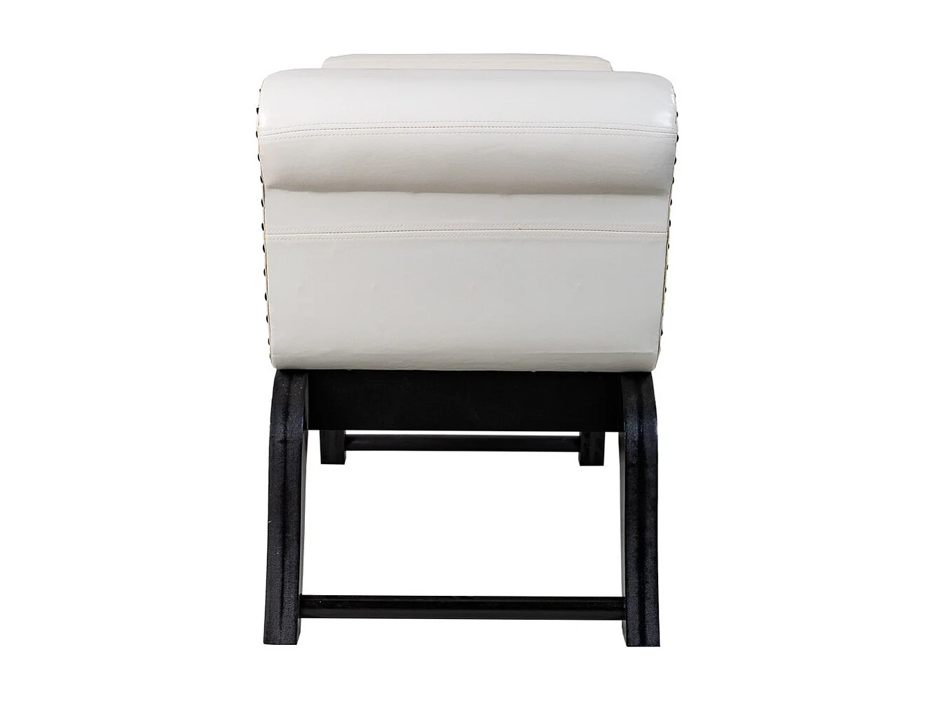 Sgabello in similpelle bianca 90x40x65h