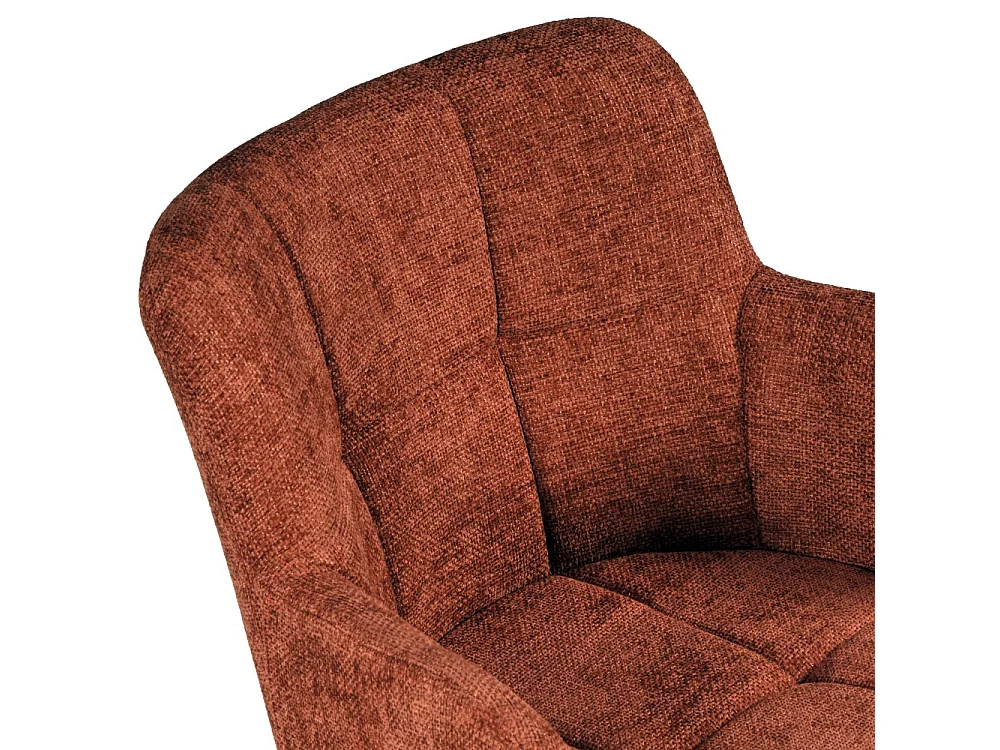 Lot de 2 chaises pivotantes de salle à manger MILA/ Brun brique