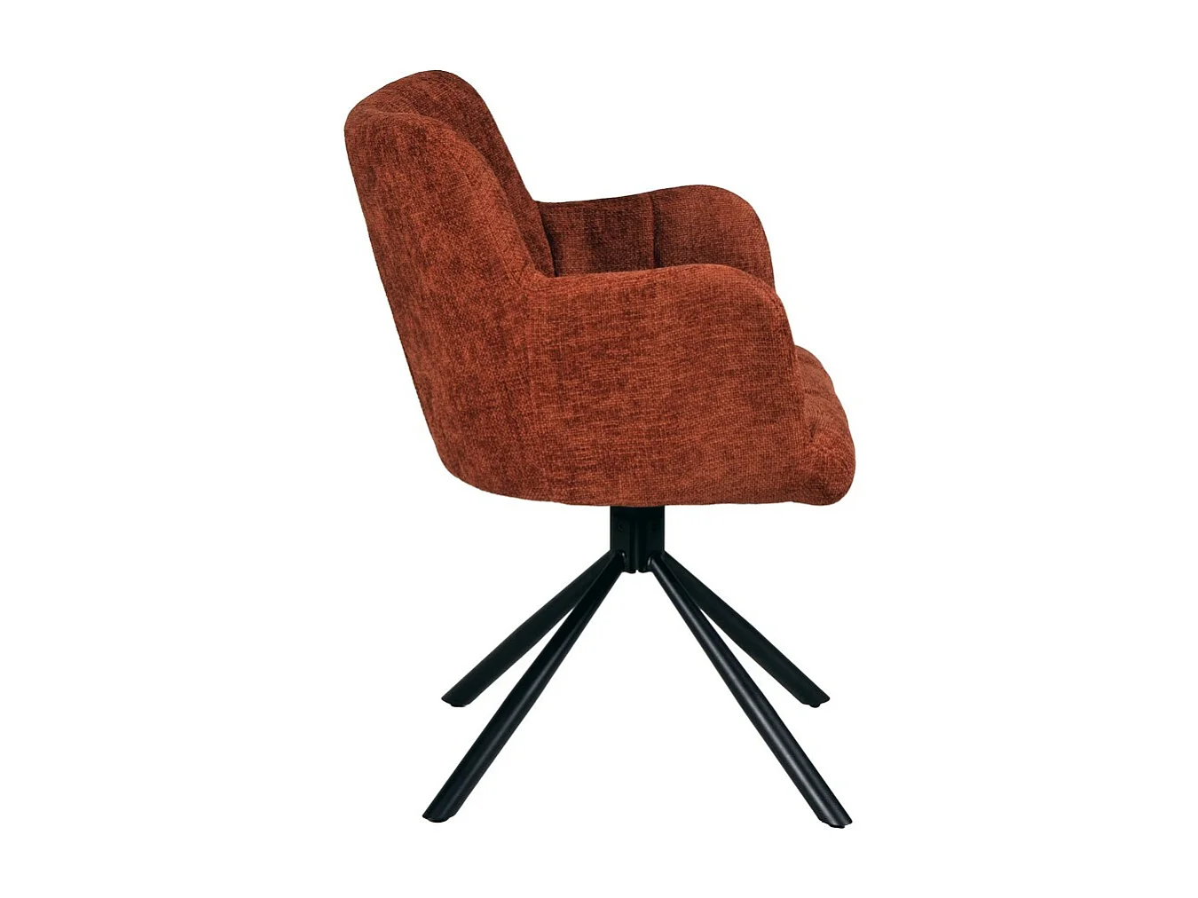 Lot de 2 chaises pivotantes de salle à manger MILA/ Brun brique