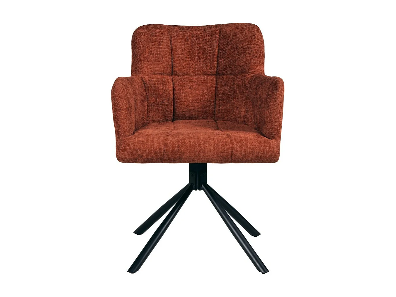 Lot de 2 chaises pivotantes de salle à manger MILA/ Brun brique