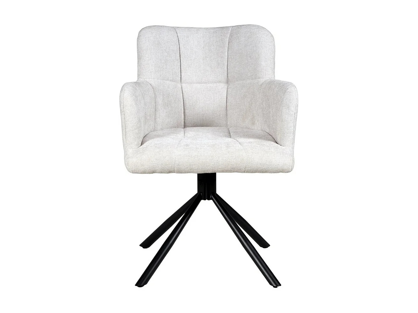 Lot de 2 chaises pivotantes de salle à manger MILA/ Gris clair