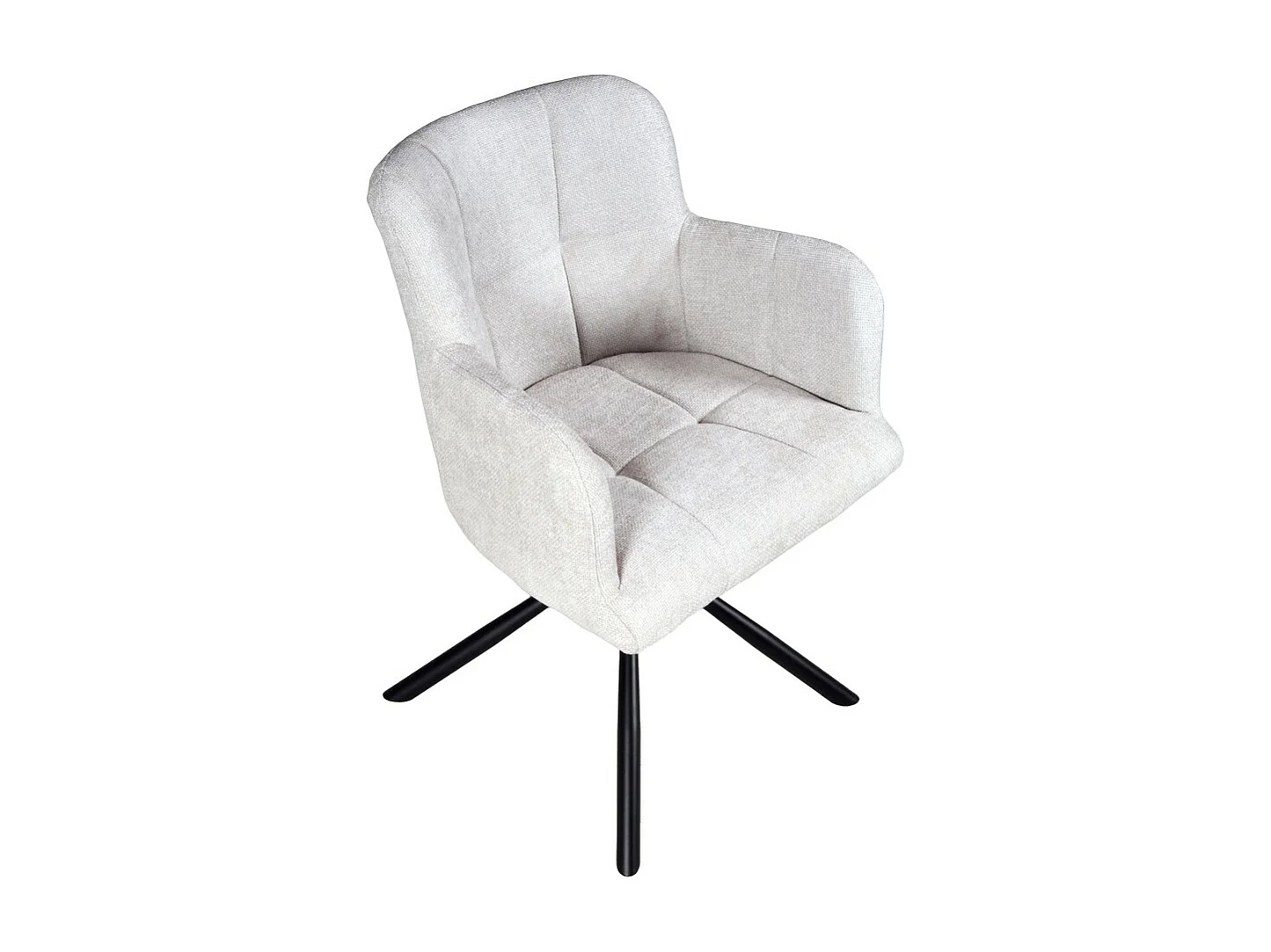 Lot de 2 chaises pivotantes de salle à manger MILA/ Gris clair