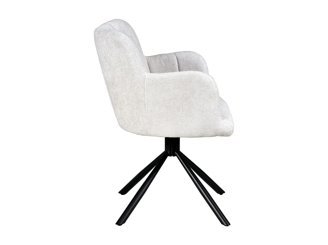 Lot de 2 chaises pivotantes de salle à manger MILA/ Gris clair