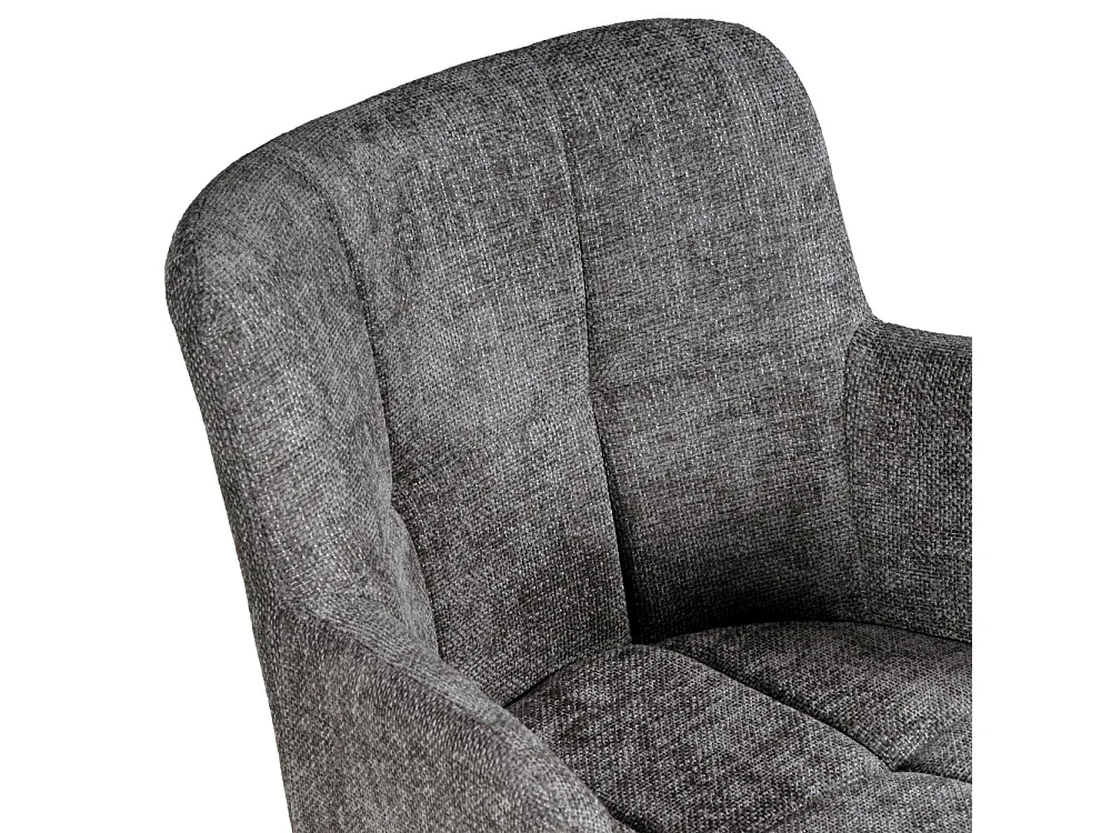 Lot de 2 chaises pivotantes de salle à manger MILA/ Gris foncé