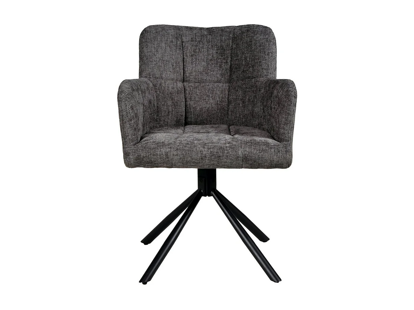 Lot de 2 chaises pivotantes de salle à manger MILA/ Gris foncé