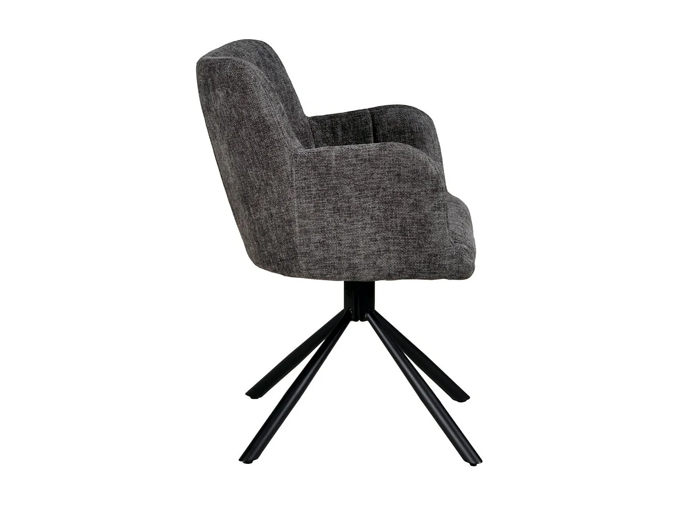 Lot de 2 chaises pivotantes de salle à manger MILA/ Gris foncé