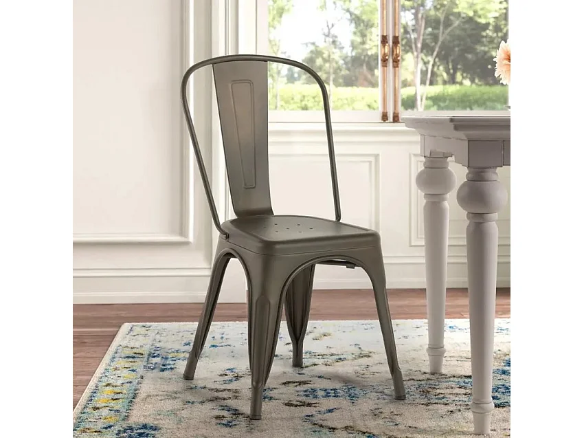 stock 20 silla industrial metal acero para cocinas y bares steel one - Bronze