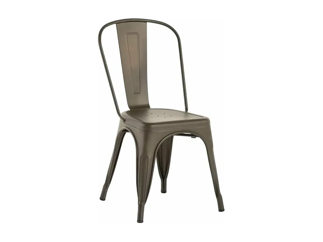 stock 20 silla industrial metal acero para cocinas y bares steel one - Bronze