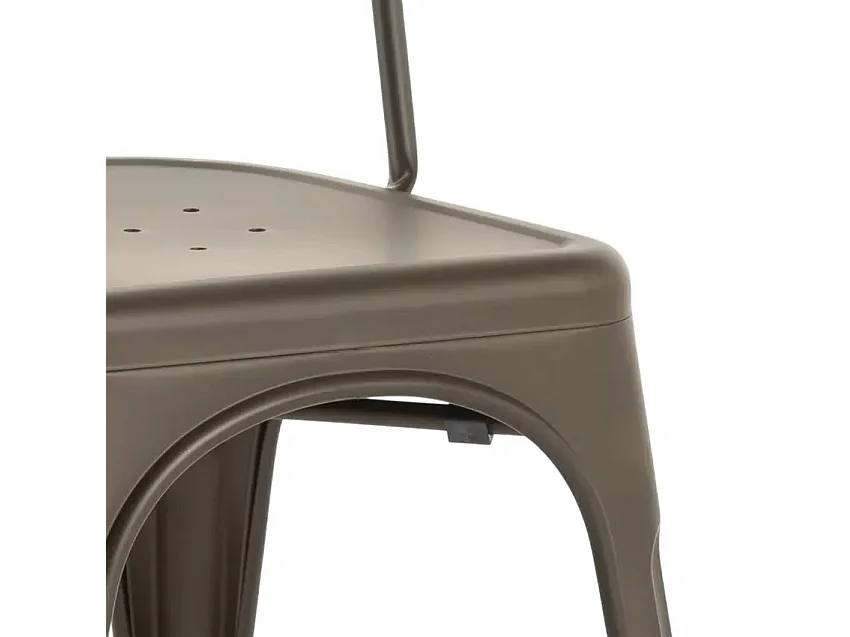 stock 20 silla industrial metal acero para cocinas y bares steel one - Bronze