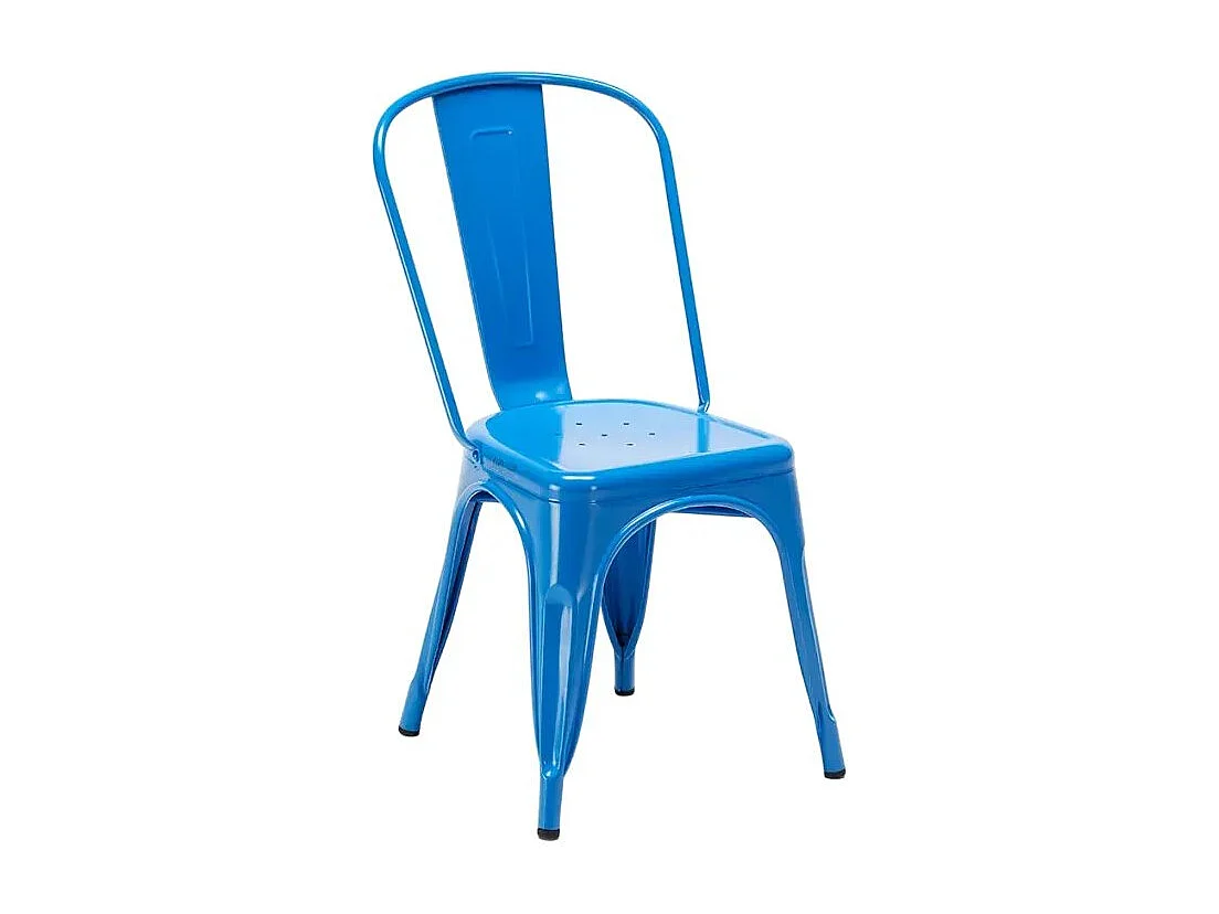silla de comedor de metal para cocinas y bares steel one - Azul Marino