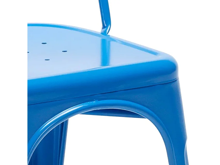 silla de comedor de metal para cocinas y bares steel one - Azul Marino