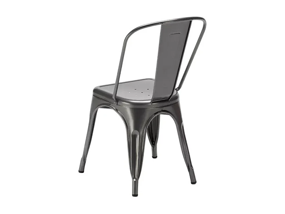 stock 20 silla industrial metal acero para cocinas y bares steel one - Gris