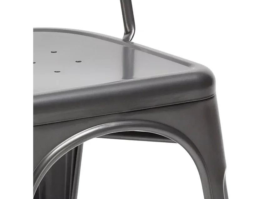 stock 20 silla industrial metal acero para cocinas y bares steel one - Gris