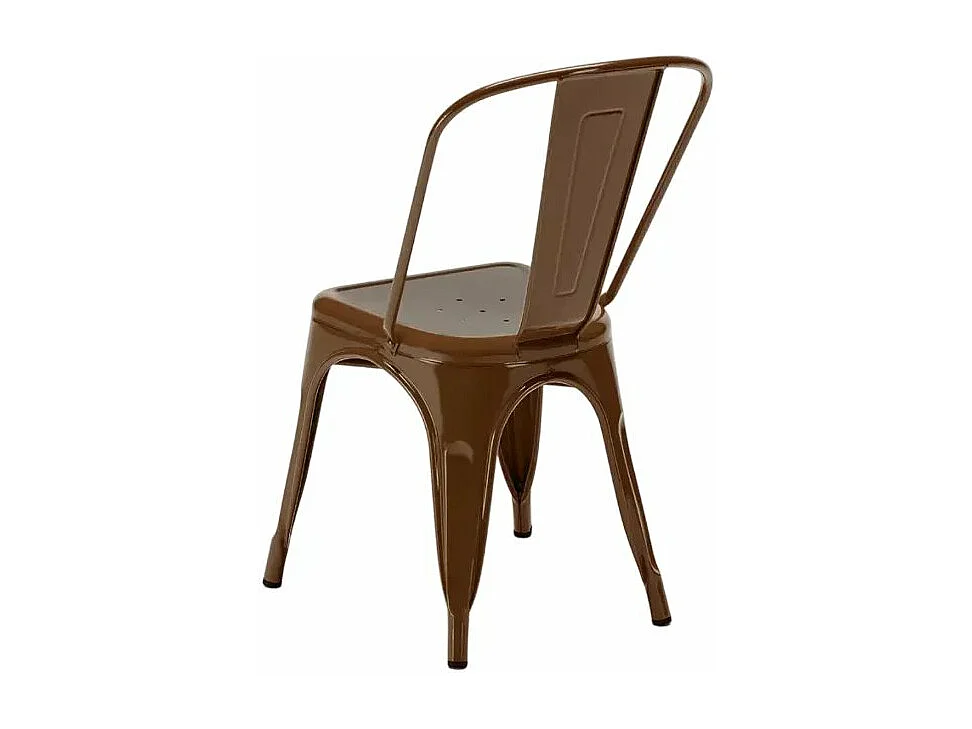 silla de comedor de metal para cocinas y bares steel one - Marrón