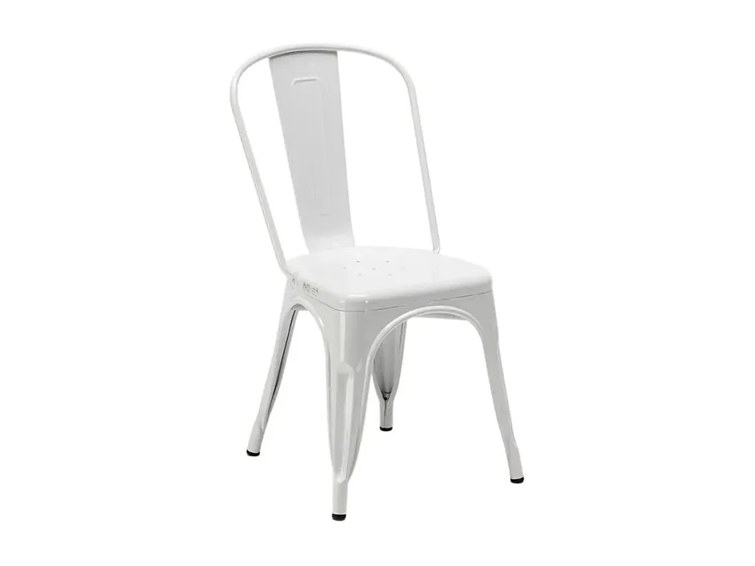 stock 20 silla industrial metal acero para cocinas y bares steel one - Blanco