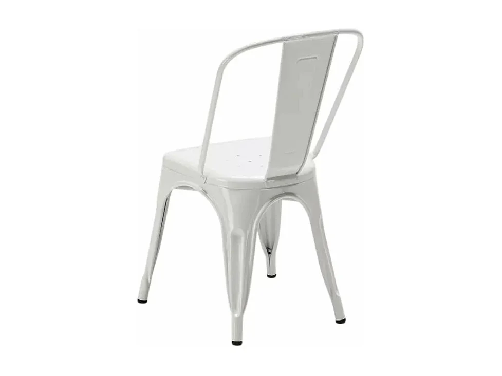 stock 20 silla industrial metal acero para cocinas y bares steel one - Blanco