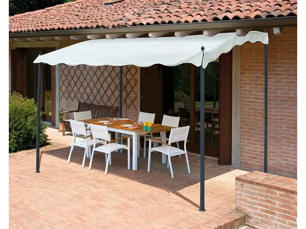 Cenador De Acero Para Exteriores 3x2 Metros Bar Hotel Pergola - Negro