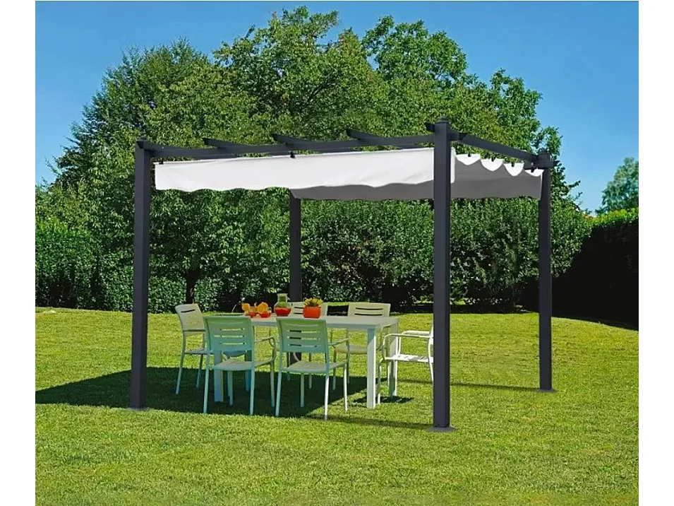 Tonnelle de jardin 3x3 en aluminium pour bar restaurant CieloAperto