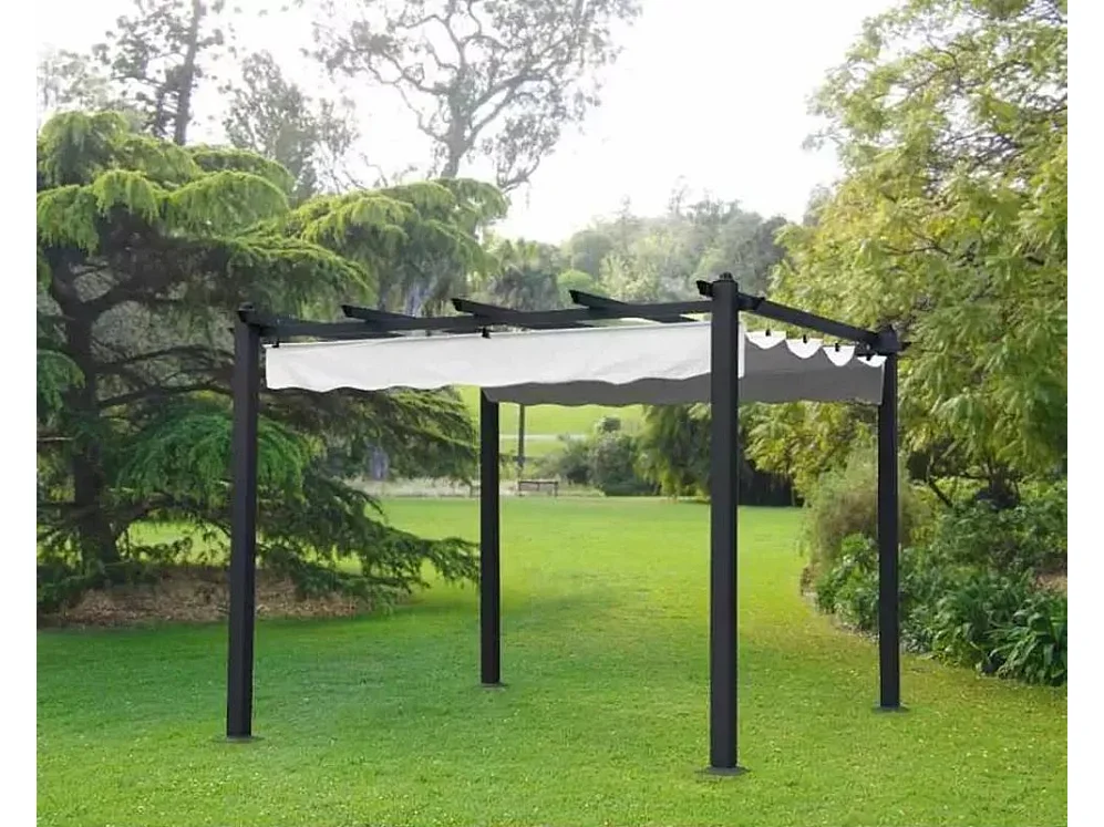 Tonnelle de jardin 3x3 en aluminium pour bar restaurant CieloAperto