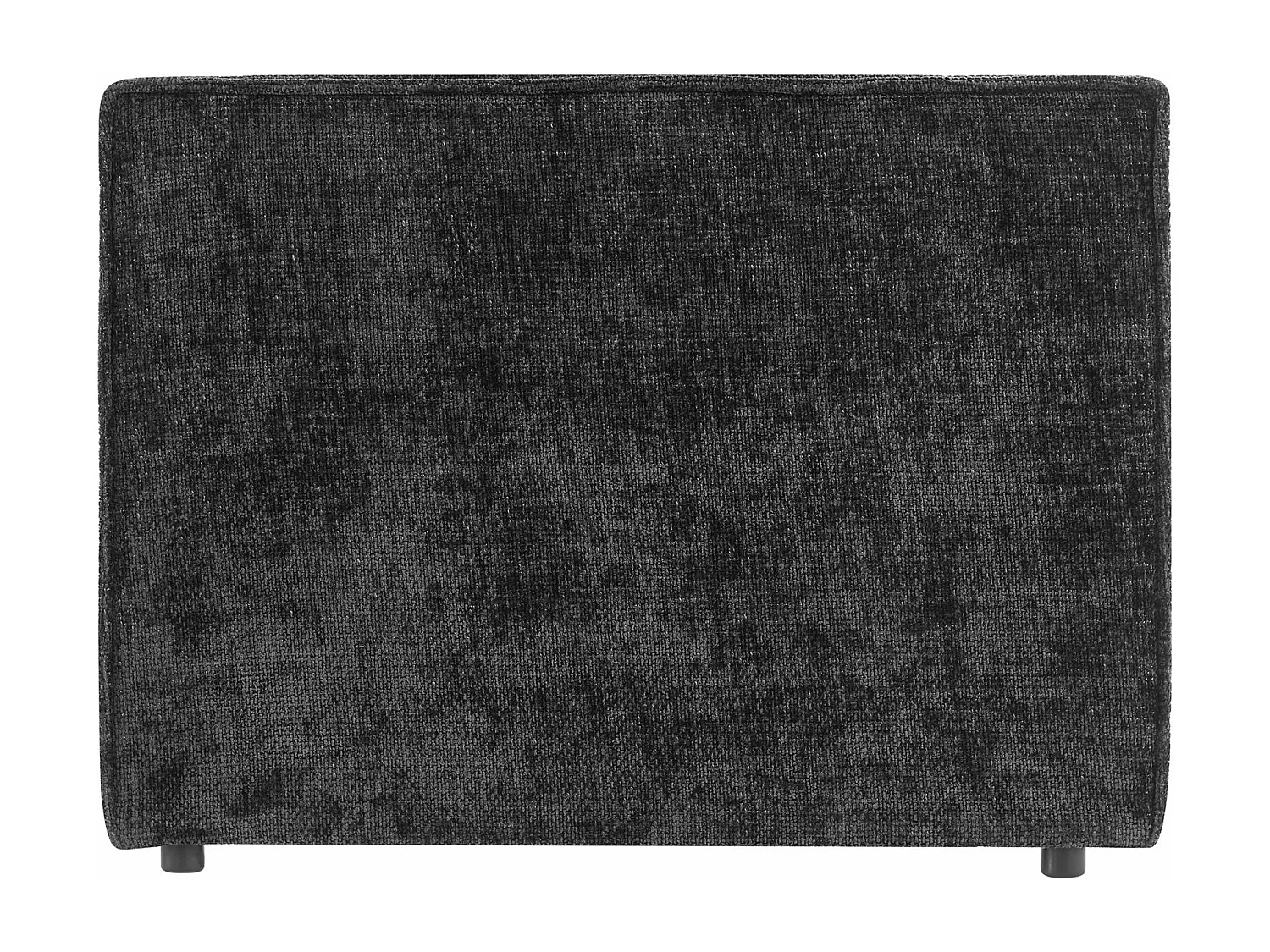 Tête de lit YOLAN 90 rembourrée, En tissu polyester pour lit 90 cm, Sur pieds en plastique, Noir