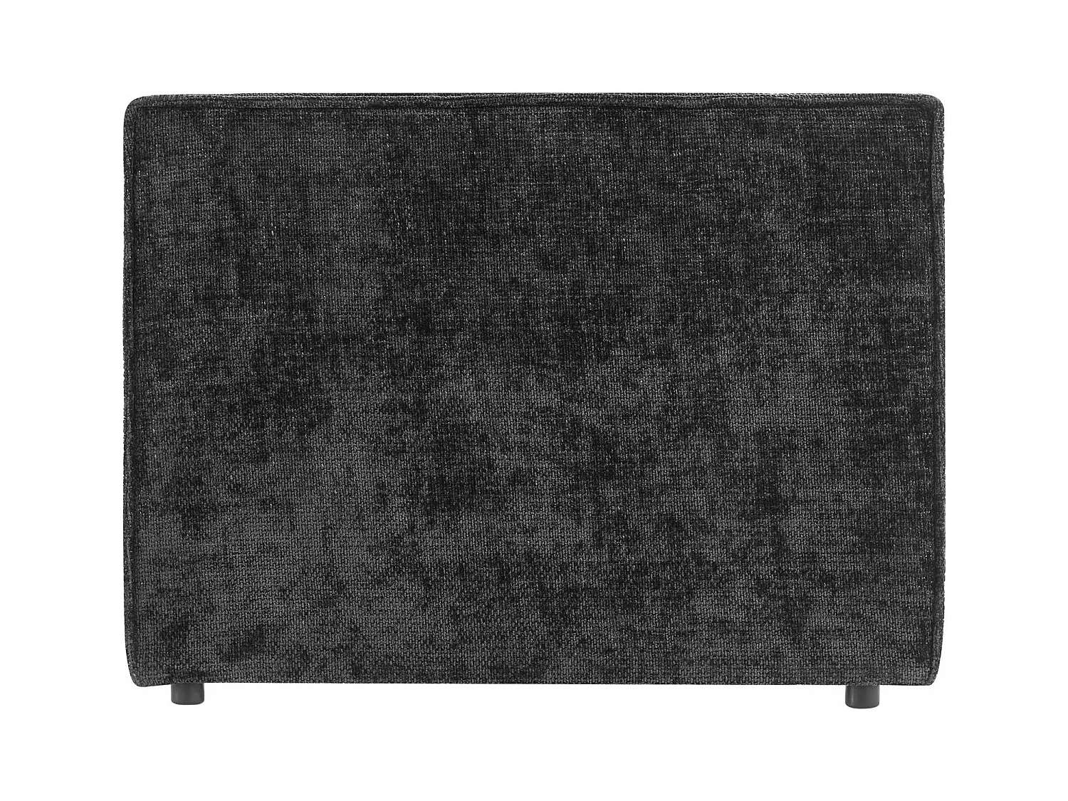 Tête de lit YOLAN 90 rembourrée, En tissu polyester pour lit 90 cm, Sur pieds en plastique, Noir