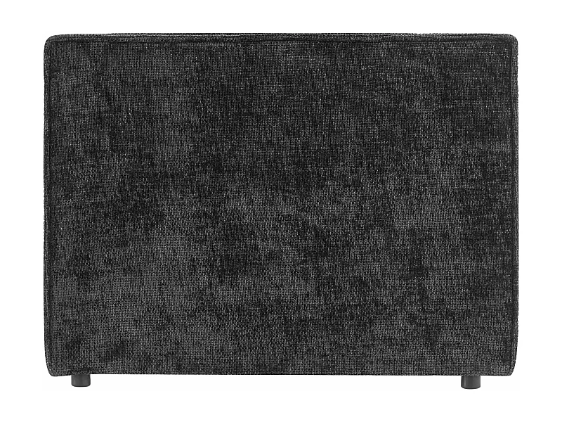 Tête de lit YOLAN 90 rembourrée, En tissu polyester pour lit 90 cm, Sur pieds en plastique, Noir