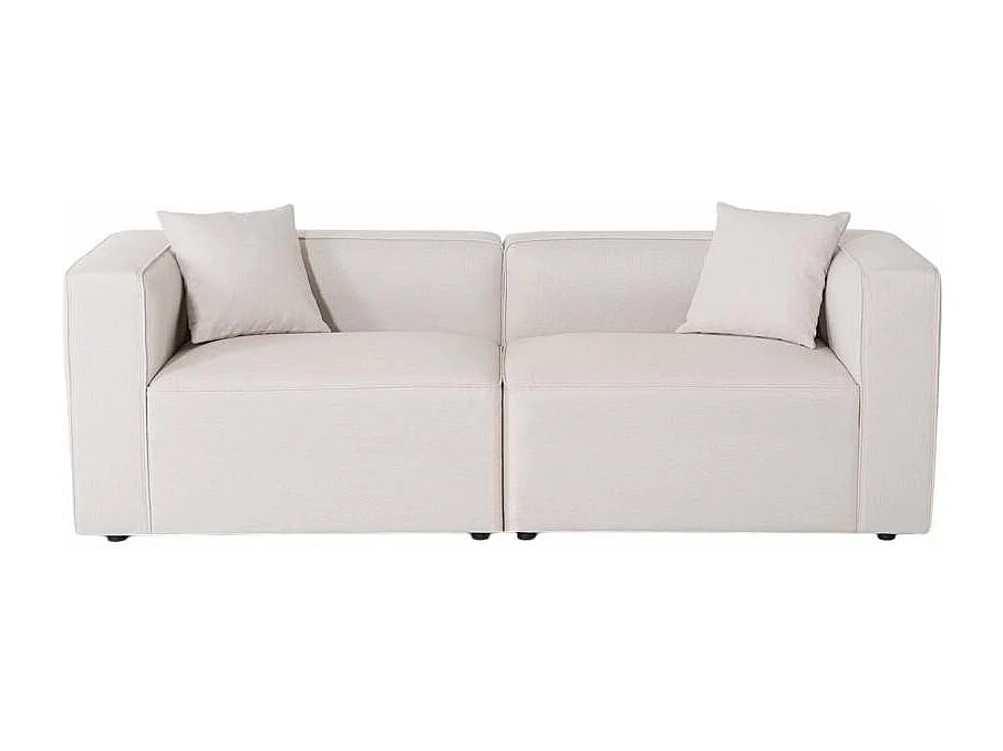 Canapé 3 places modulable moderne en tissu Neko - Beige
