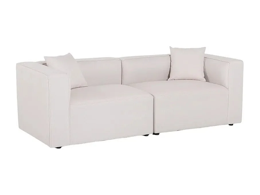 Canapé 3 places modulable moderne en tissu Neko - Beige