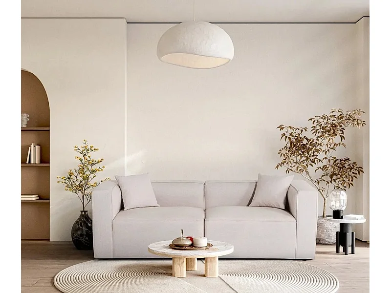 Sofa 3-Sitzer modular modern für Wohnzimmer aus Stoff Neko - Beige