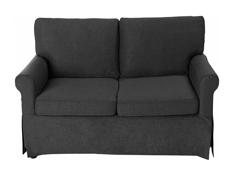 Epoque Modernes 2-Sitzer-Sofa im klassischen Design für Wohnzimmer aus Stoff - Grau