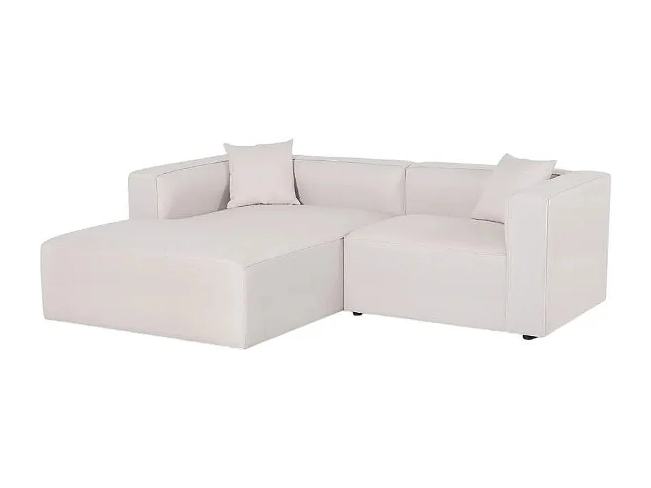 Divano modulare 3 posti chaise longue angolare in tessuto Banano