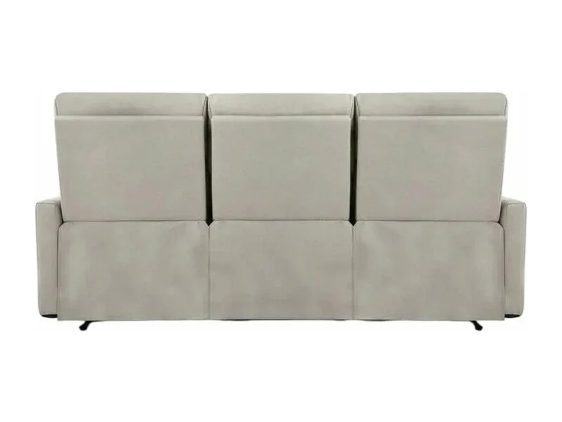 Sofá moderno de 3 plazas reclinable con mecanismo relax manual y de polipiel color gris Kiros - Gris