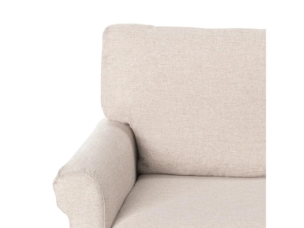 Epoque Modernes 2-Sitzer-Sofa im klassischen Design für Wohnzimmer aus Stoff - Beige